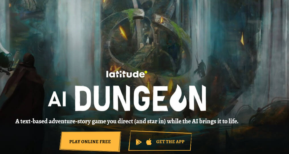AI Dungeon homepage